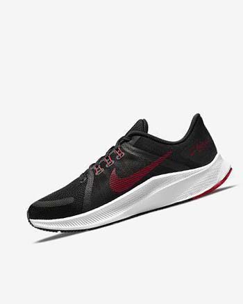 Buty do Biegania Męskie Nike Quest 4 Czarne Białe Ciemny Szare Czerwone | PL_4744