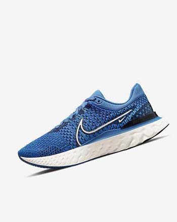 Buty do Biegania Męskie Nike React Infinity Run Flyknit 3 Niebieskie Czarne Niebieskie | PL_2700