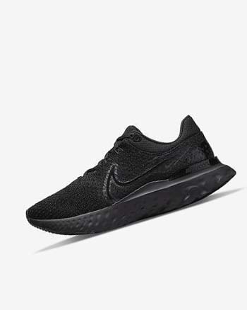 Buty do Biegania Męskie Nike React Infinity Run Flyknit 3 Czarne Czarne Czarne | PL_4569