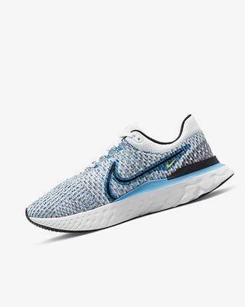 Buty do Biegania Męskie Nike React Infinity Run Flyknit 3 Białe Niebieskie Niebieskie Czarne | PL_5094