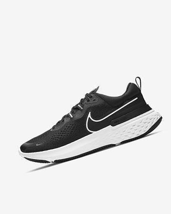 Buty do Biegania Męskie Nike React Miler 2 Czarne Szare Białe | PL_4501