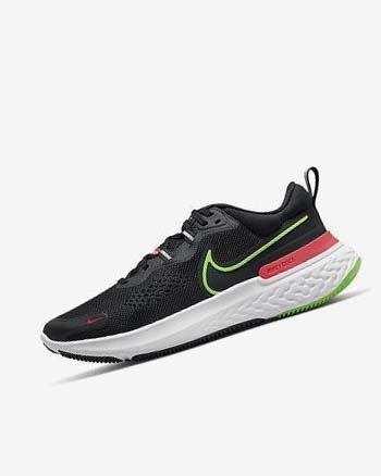 Buty do Biegania Męskie Nike React Miler 2 Czarne Czerwone Białe Zielone | PL_4516