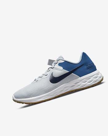 Buty do Biegania Męskie Nike Revolution 6 FlyEase Next Nature Platyna Ciemny Niebieskie Niebieskie Niebieskie | PL_2313
