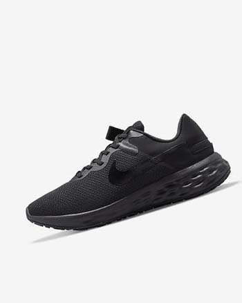 Buty do Biegania Męskie Nike Revolution 6 FlyEase Next Nature Czarne Ciemny Szare Czarne | PL_3261
