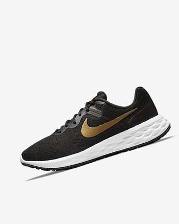 Buty do Biegania Męskie Nike Revolution 6 Next Nature Czarne Białe Metal Złote | PL_4725