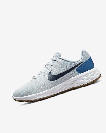 Buty do Biegania Męskie Nike Revolution 6 Platyna Ciemny Niebieskie Niebieskie Niebieskie | PL_5434