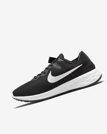 Buty do Biegania Męskie Nike Revolution 6 FlyEase Next Nature Czarne Szare Białe | PL_5440