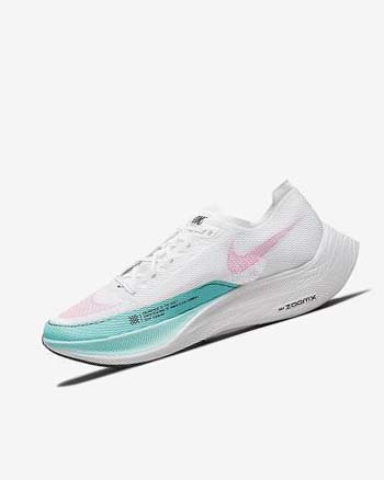 Buty do Biegania Męskie Nike ZoomX Vaporfly Next% 2 Białe Turkusowe Różowe | PL_5026
