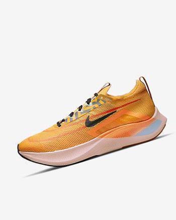 Buty do Biegania Męskie Nike Zoom Fly 4 Złote Pomarańczowe Czarne | PL_5318