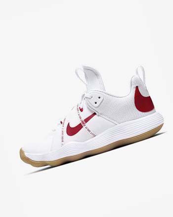 Buty do Siatkówki Męskie Nike React HyperSet Białe Czerwone | PL_2450