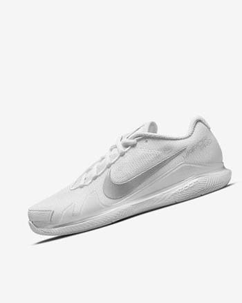 Buty do Tenisa Damskie Nike Court Air Zoom Vapor Pro Białe Metal Srebrne | PL_3088