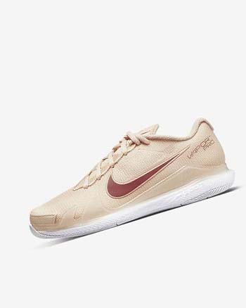 Buty do Tenisa Damskie Nike Court Air Zoom Vapor Pro Białe Białe Koralowe Czerwone | PL_4654