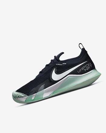 Buty do Tenisa Damskie Nike Court React Vapor NXT Obsidian Mięta Białe | PL_1201