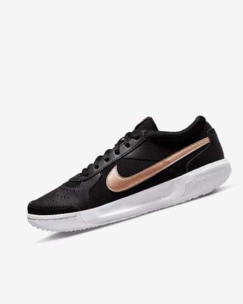 Buty do Tenisa Damskie Nike Court Zoom Lite 3 Czarne Białe Metal Czerwone Brązowe | PL_2880