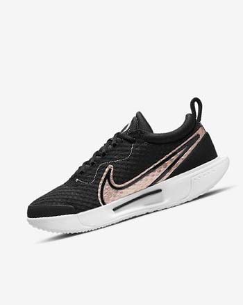 Buty do Tenisa Damskie Nike Court Zoom Pro Czarne Białe Metal Czerwone Brązowe | PL_3122