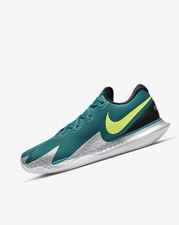 Buty do Tenisa Męskie Nike Court Air Zoom Vapor Cage 4 Rafa Czarne Białe Zielone | PL_2565