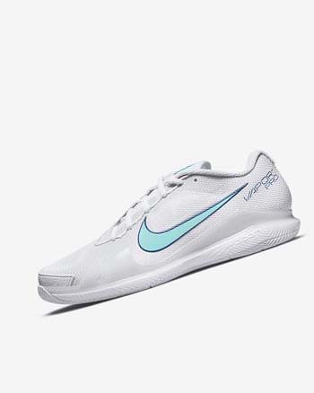 Buty do Tenisa Męskie Nike Court Air Zoom Vapor Pro Białe Głęboka Beżowe Jasny Królewski Niebieski Niebieskie Turkus | PL_4904