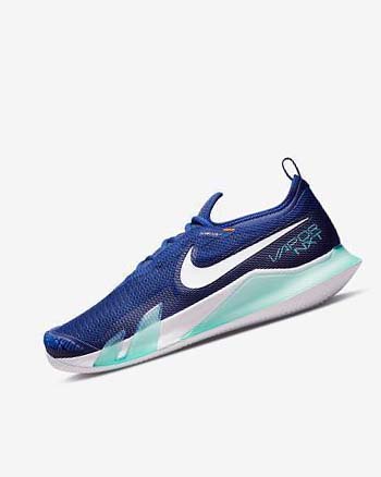 Buty do Tenisa Męskie Nike Court React Vapor NXT Jasny Królewski Niebieski Niebieskie Turkusowe Pomarańczowe Biał | PL_5352