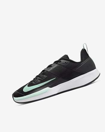 Buty do Tenisa Męskie Nike Court Vapor Lite Czarne Ciemny Szare Białe Mięta | PL_2667
