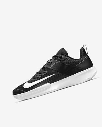 Buty do Tenisa Męskie Nike Court Vapor Lite Czarne Białe | PL_2886