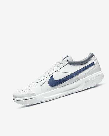 Buty do Tenisa Męskie Nike Court Zoom Lite 3 Białe Granatowe | PL_5106