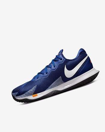 Buty do Tenisa Męskie Nike Court Zoom Vapor Cage 4 Rafa Jasny Królewski Niebieski Niebieskie Pomarańczowe Czarne Białe | PL_2790
