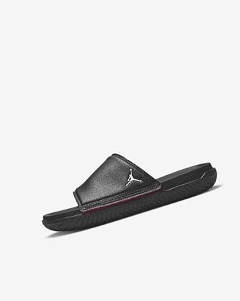 Klapki Chłopięce Nike Jordan Play Czarne Czerwone | PL_2826