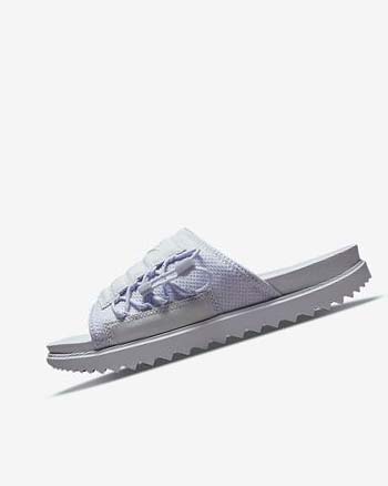Klapki Damskie Nike Asuna Print Fioletowe Białe Białe | PL_2912