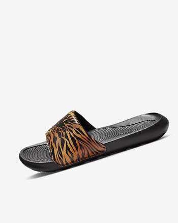 Klapki Damskie Nike Victori One Czarne Czarne | PL_2916