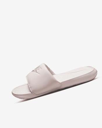 Klapki Damskie Nike Victori One Różowe Różowe Metal Srebrne | PL_4922