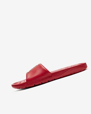 Klapki Męskie Nike Jordan Break Czerwone Metal Srebrne | PL_5098