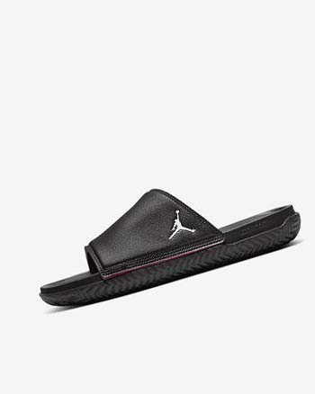 Klapki Męskie Nike Jordan Play Czarne Czerwone | PL_5507