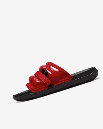 Klapki Męskie Nike Jordan Super Play Czerwone Białe Bordowe Czarne | PL_5603
