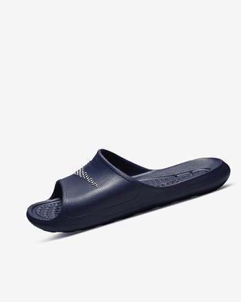 Klapki Męskie Nike Victori One Granatowe Białe | PL_4945
