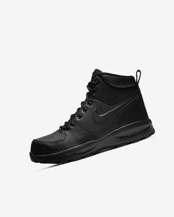 Kozaki Chłopięce Nike Manoa LTR Czarne Czarne Czarne | PL_2715