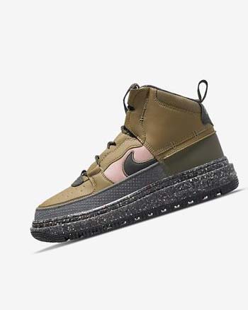 Kozaki Męskie Nike Air Force 1 Brązowe Oliwkowe Różowe | PL_4600