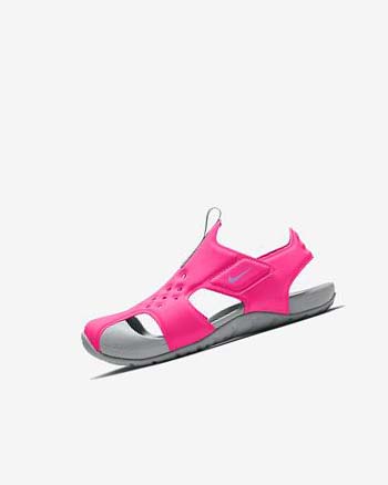 Sandały Chłopięce Nike Sunray Protect 2 Różowe Szare Fuksja | PL_4912