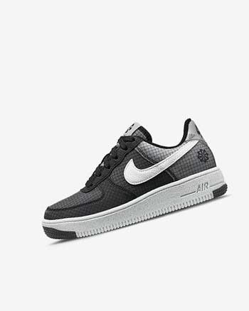 Trampki Chłopięce Nike Air Force 1 Crater Czarne Białe | PL_2735