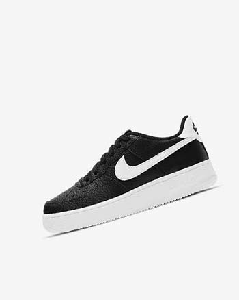 Trampki Chłopięce Nike Air Force 1 Czarne Białe | PL_2394