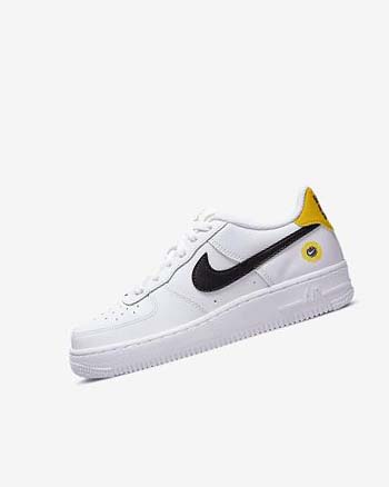 Trampki Chłopięce Nike Air Force 1 LV8 Białe Czarne | PL_3117