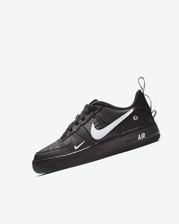 Trampki Chłopięce Nike Air Force 1 LV8 Utility Czarne Czarne Żółte Białe | PL_5526