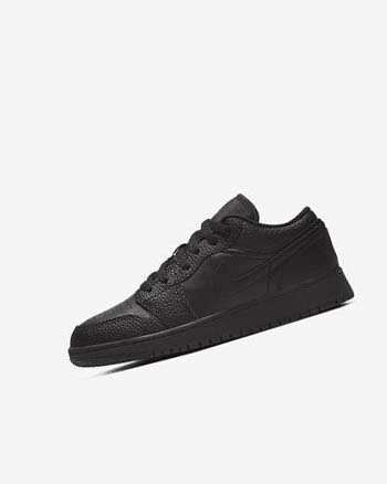Trampki Chłopięce Nike Air Jordan 1 Low Czarne Czarne Czarne | PL_2866