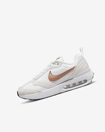 Trampki Chłopięce Nike Air Max Dawn Białe Białe Metal Czerwone Brązowe | PL_2513