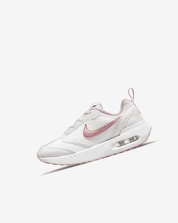 Trampki Chłopięce Nike Air Max Dawn Białe Białe Czarne Różowe | PL_3019