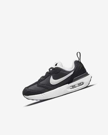 Trampki Chłopięce Nike Air Max Dawn Czarne Metal Srebrne Pomarańczowe Białe | PL_2281