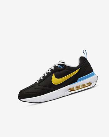Trampki Chłopięce Nike Air Max Dawn Czarne Białe Niebieskie | PL_5425