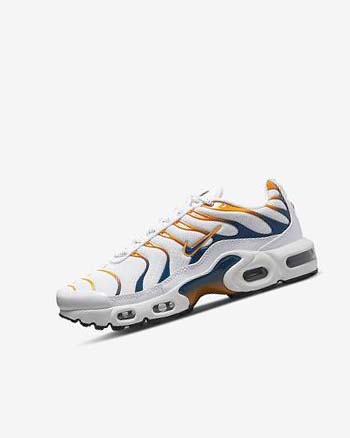 Trampki Chłopięce Nike Air Max Plus Białe Czarne | PL_2493