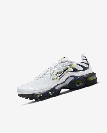 Trampki Chłopięce Nike Air Max Plus Białe Szare Niebieskie | PL_4911