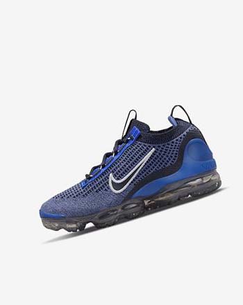 Trampki Chłopięce Nike Air VaporMax 2021 FK Królewski Niebieski Białe Ciemny Szare Czarne | PL_4949