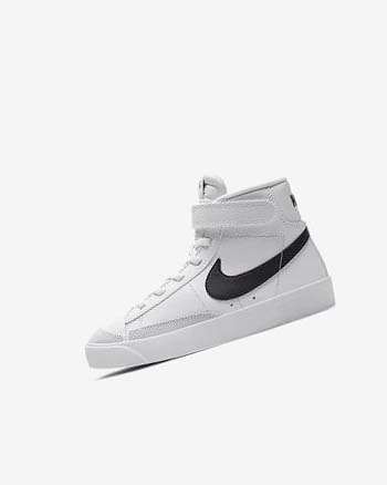 Trampki Chłopięce Nike Blazer Mid '77 Białe Pomarańczowe Czarne | PL_5212